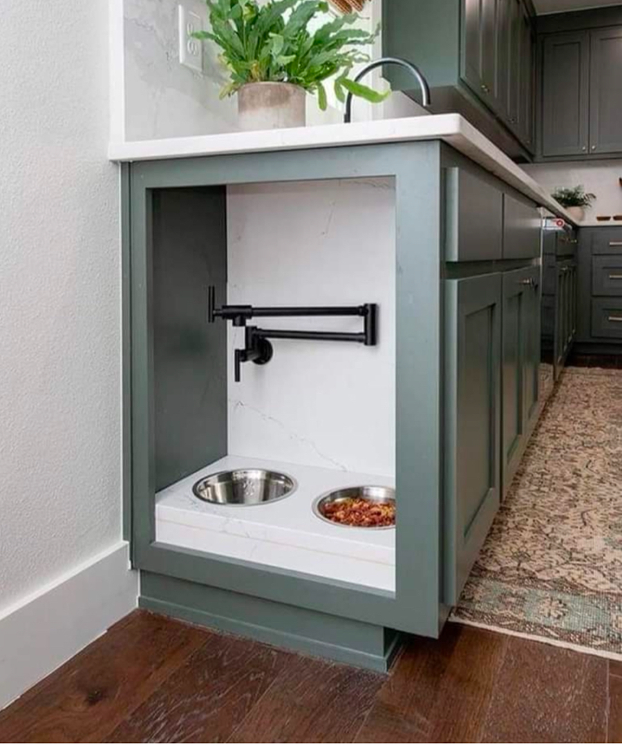 Toro - Custom Dog Station in Kitchen Cabinets